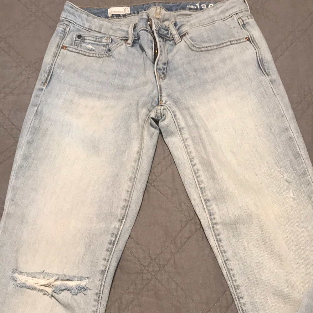 Light distressed colored Gap Jeans